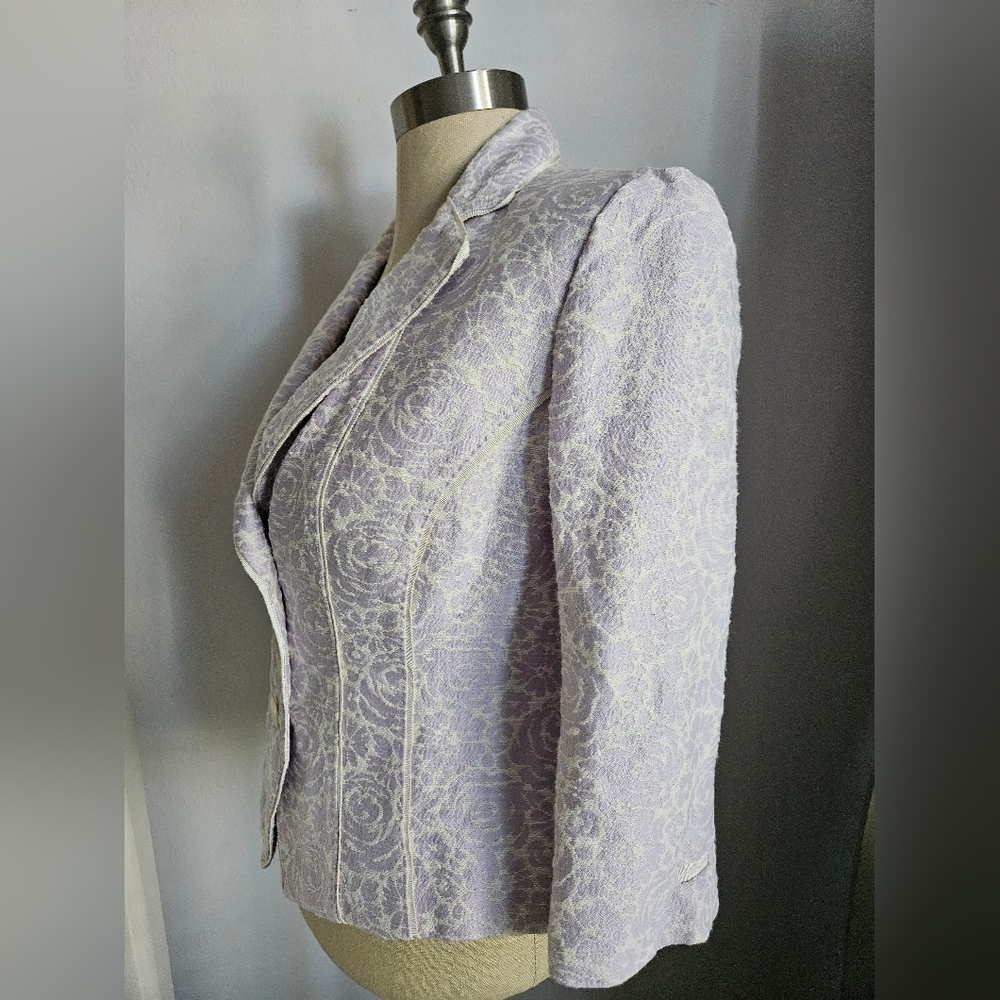 LES COPAINS Made In Italy Lilac Floral Jacket | SZ 44/8 - Picture 5 of 15